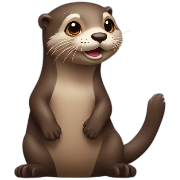 Otter saying happy birthday  emoji