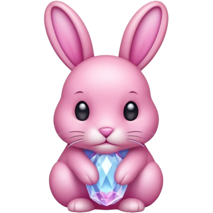  crystallized bunny pink emoji