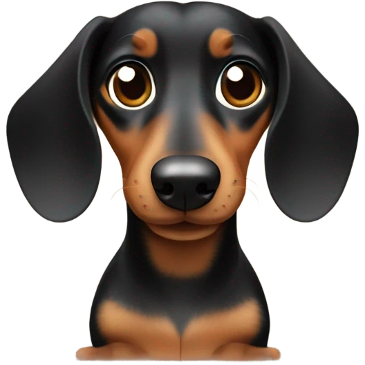 a black and tan Dachshund giving thumbs up emoji