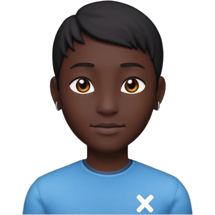 avatar monochrome black default 3d emoji