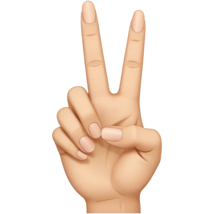 Two fingers hand middle to be on and others off emoji