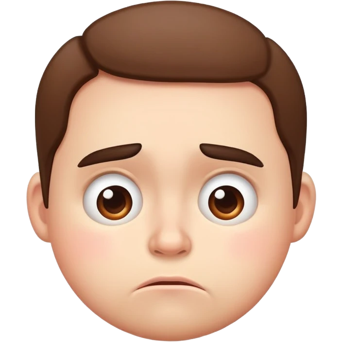 Big cheek upset face emoji