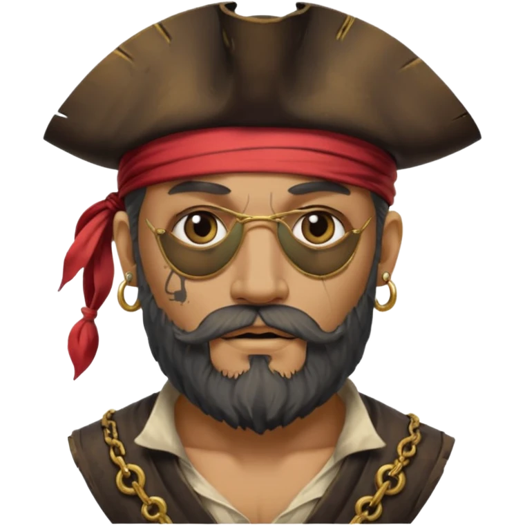 pirate, bearded, single eye batch emoji