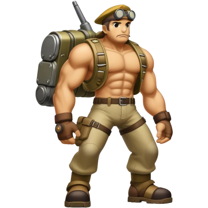 full body sideview metal slug character emoji