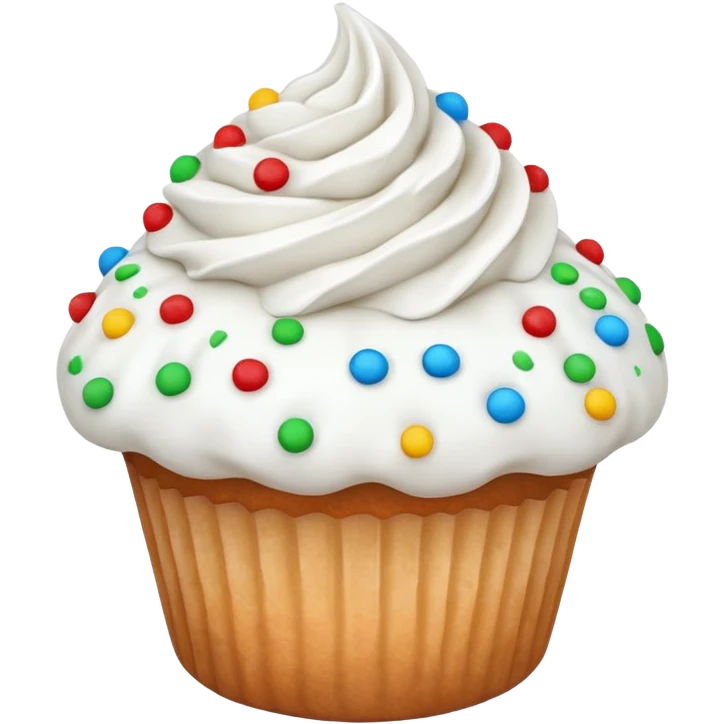 white coloured muffin with white topping emoji