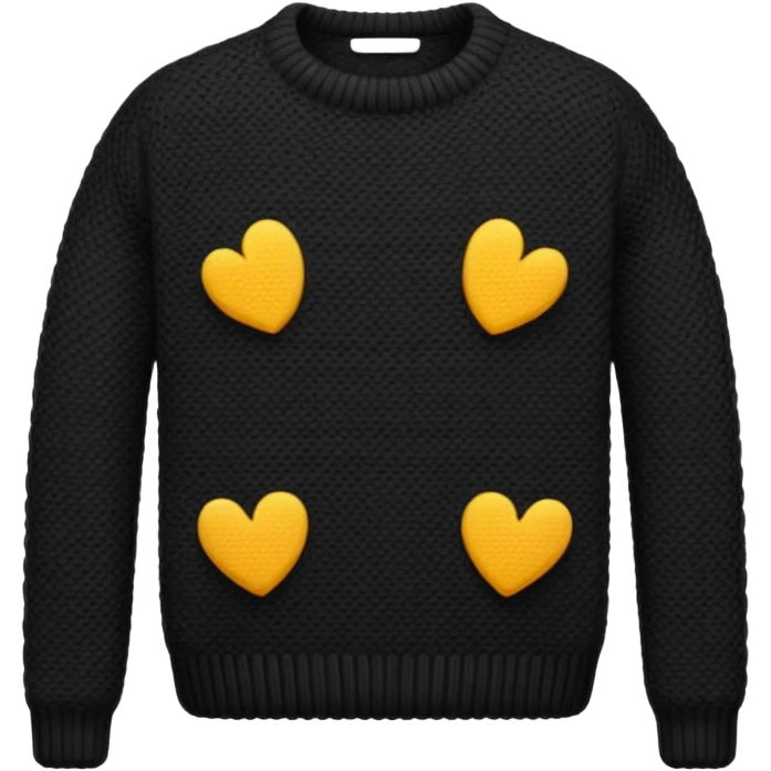 sweter:negro emoji