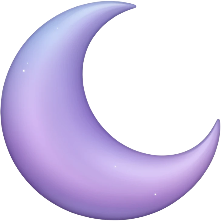 pastel purple crescent moon emoji