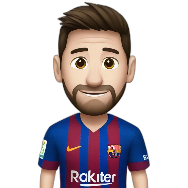 messi saying goodbye. emoji