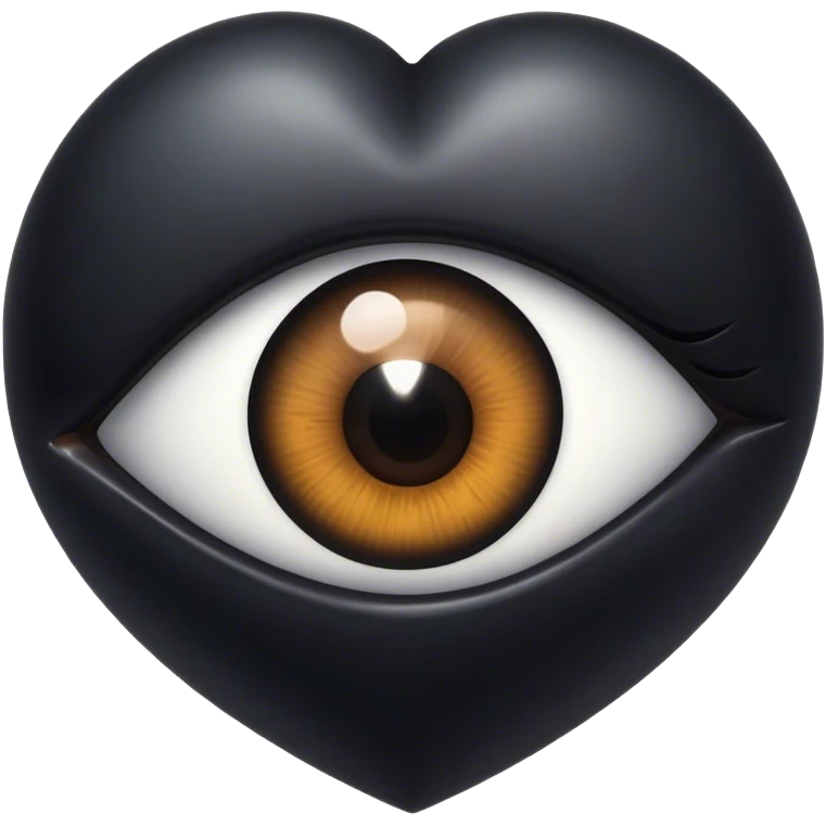 Eye inside black heart emoji