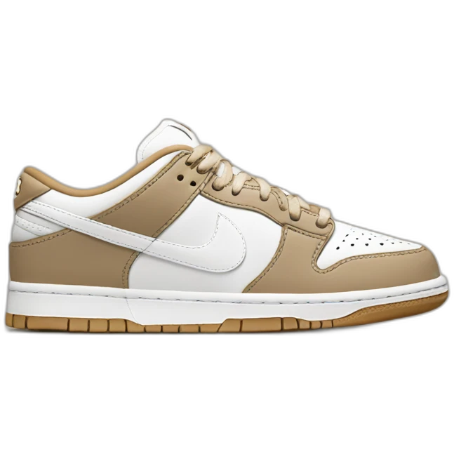 Dunk low beige and white emoji