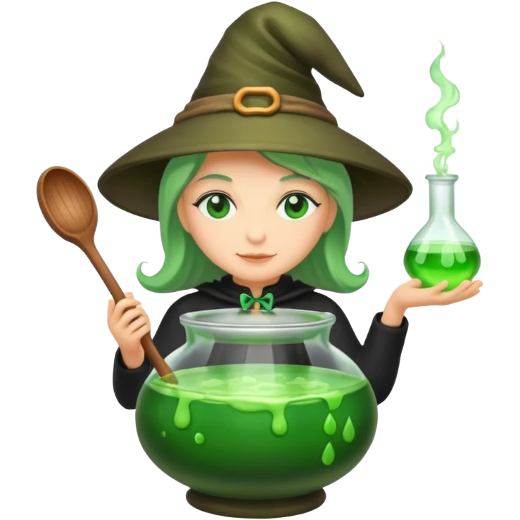 green witch cooking potion emoji