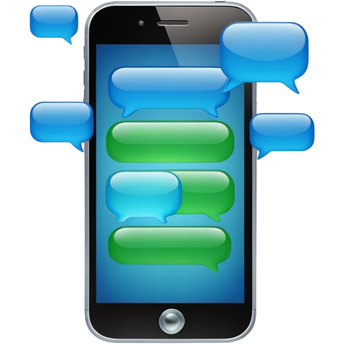 smartphone with chat bubbles emoji