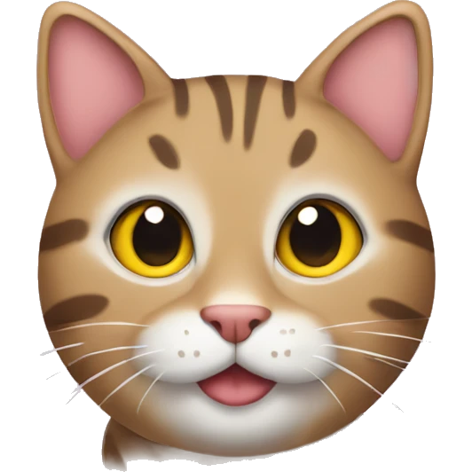 tabby cat with hearts emoji