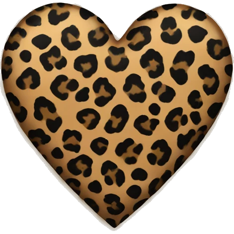 tan heart with black leopard print  emoji