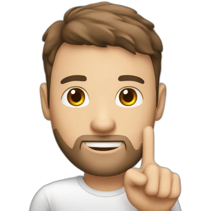 homme avec un panneau dans la main avec écrit RATIO emoji