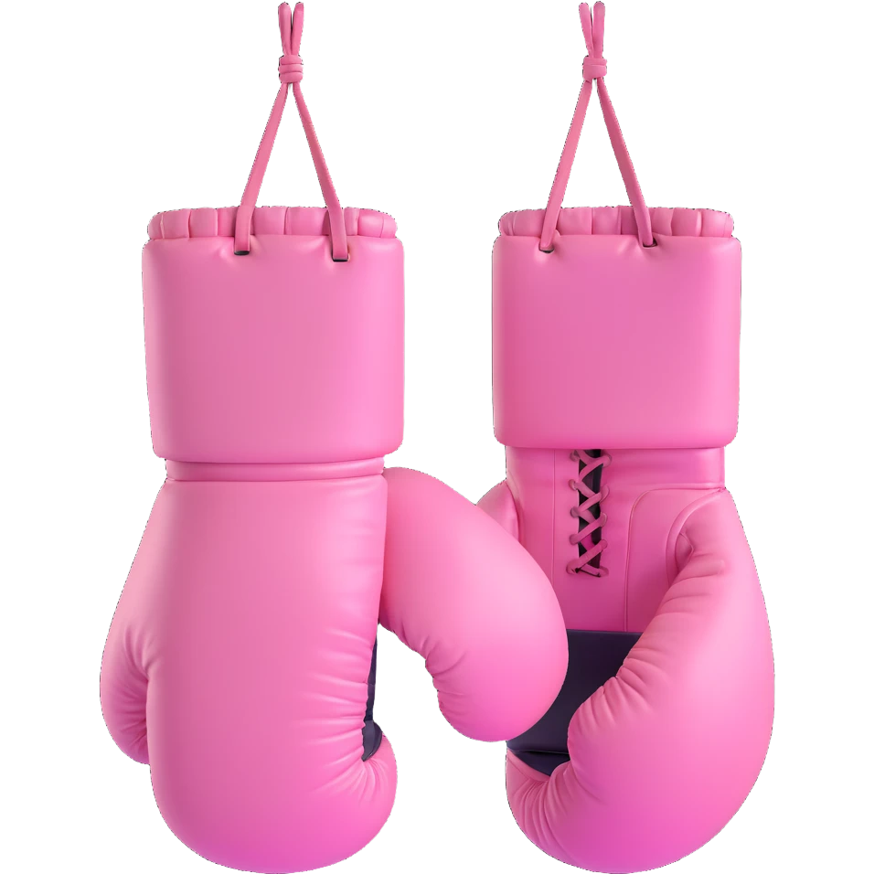 light pink boxing gloves emoji