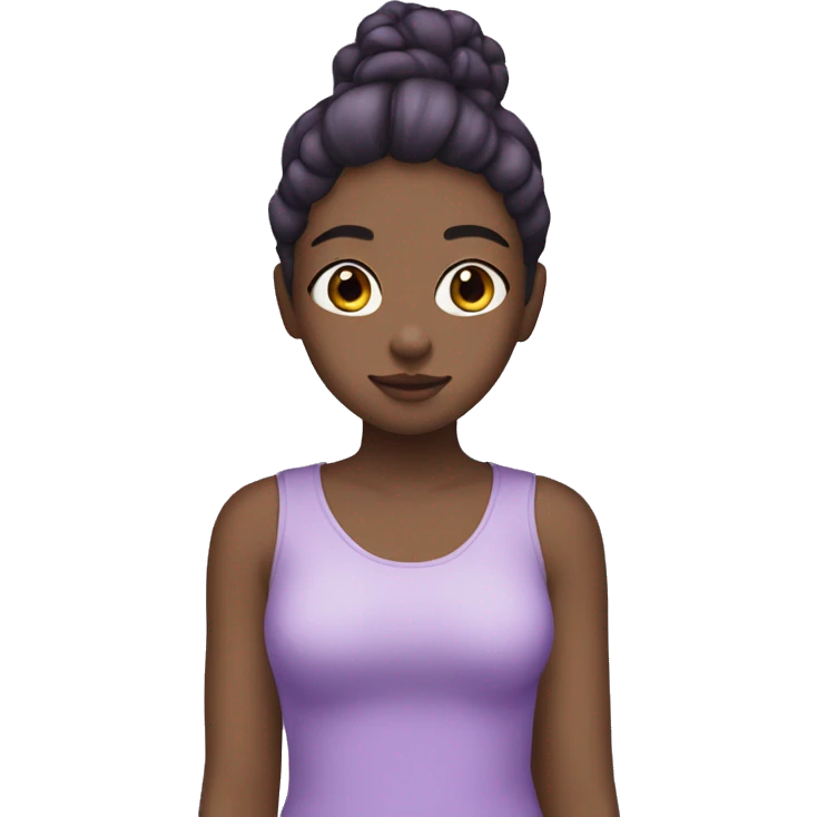 a girl with aesthetic lilac purple things emoji