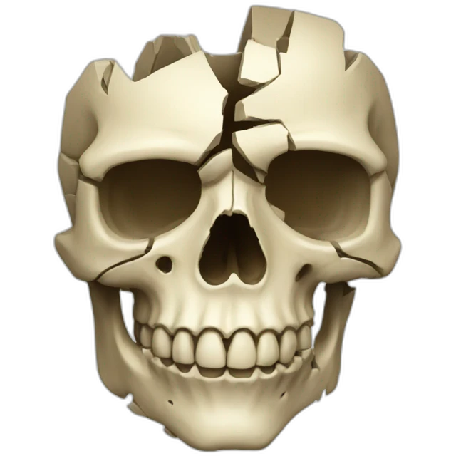 fragmented-skull emoji