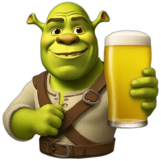 shrek drink beer  emoji