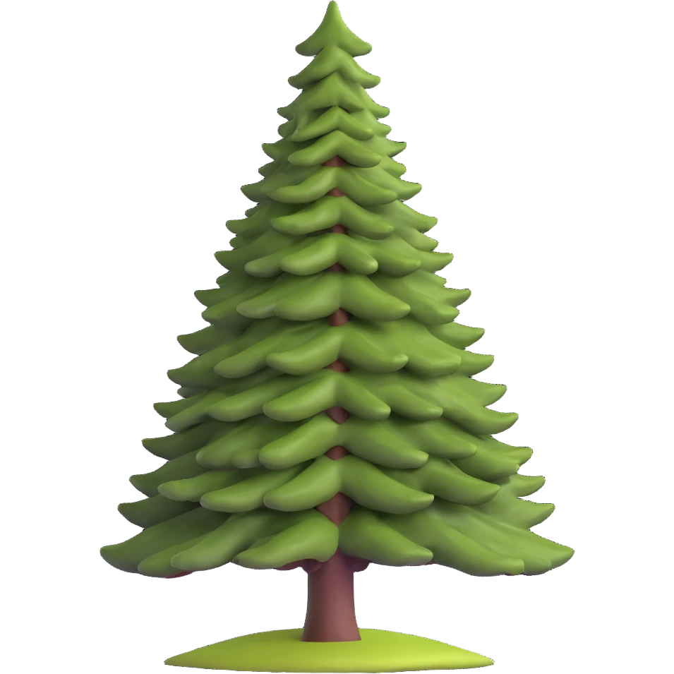 realistic pine tree with detailed texture emoji