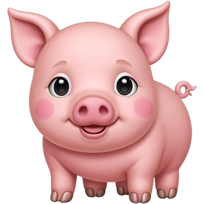Cute pink pig emoji
