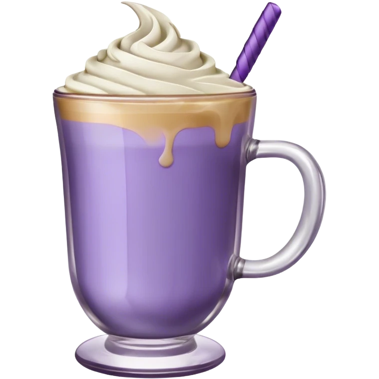Lavender latte emoji