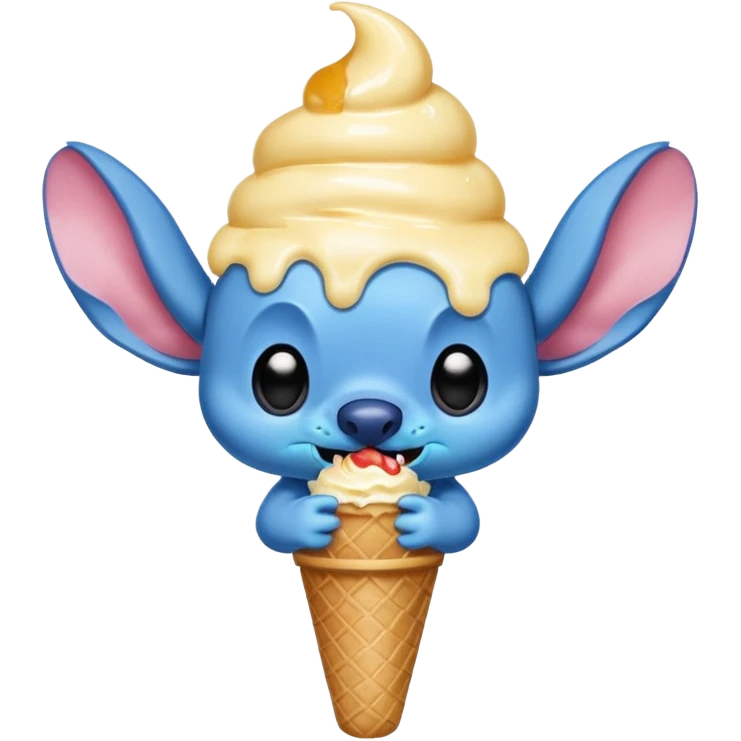 Stitch eating ice cream  emoji
