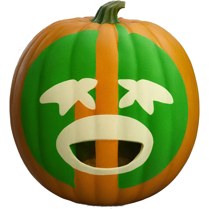 Irish flag carved Pumpkin  emoji