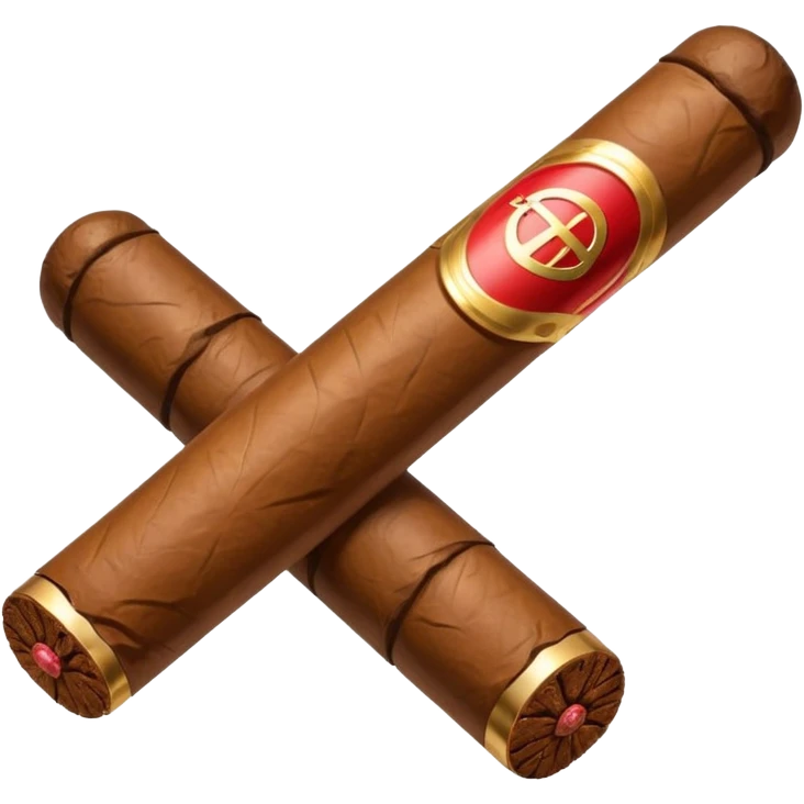 cigar with a prohibition symbol in ios style horizontaly emoji