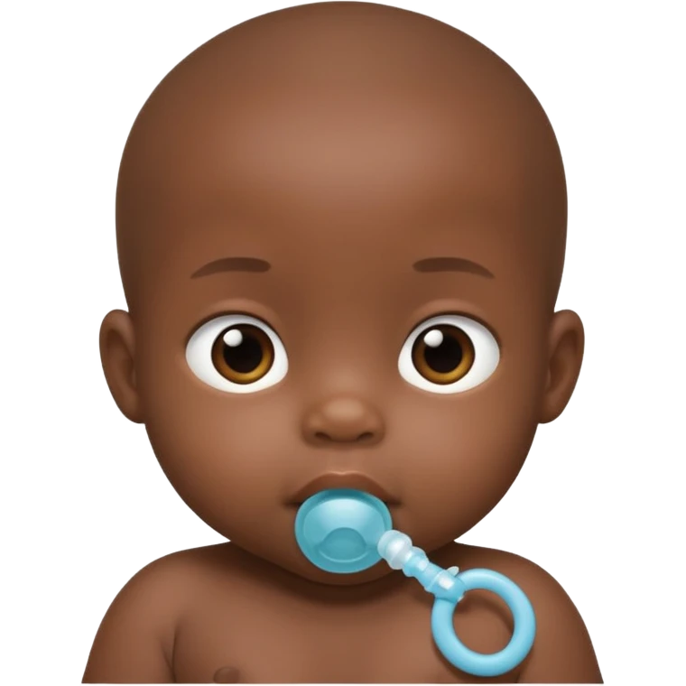 Black baby using pacifier  emoji