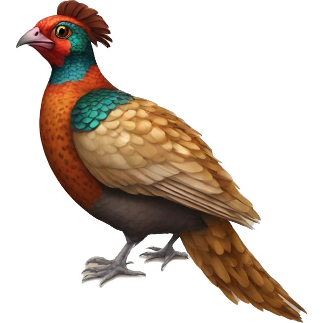 pheasant wearing cat costume emoji
