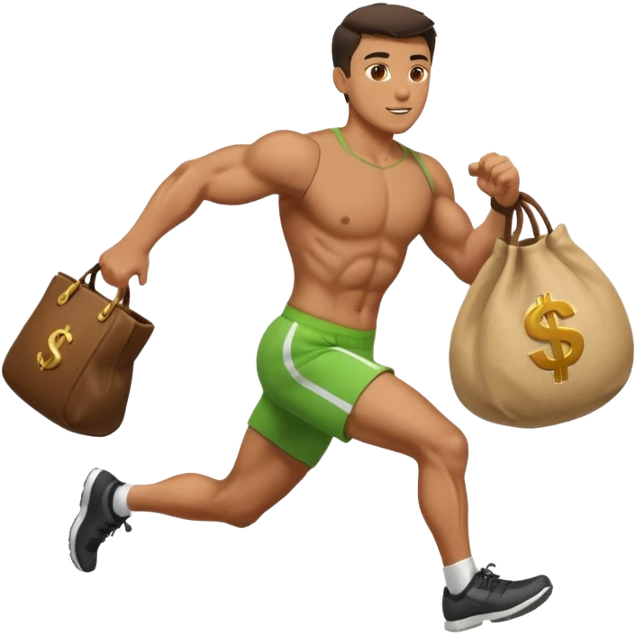 Man running with moneybag emoji