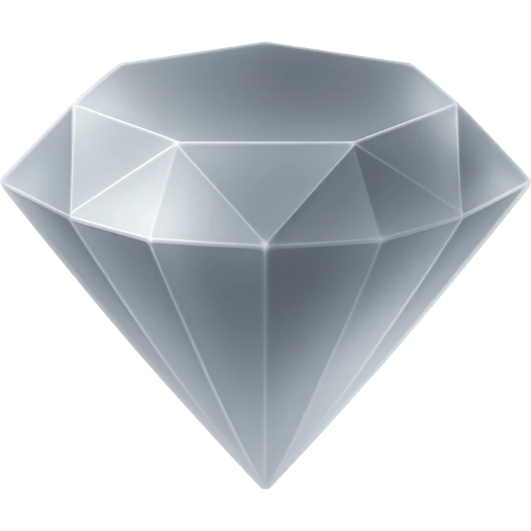 silver colored diamond emoji