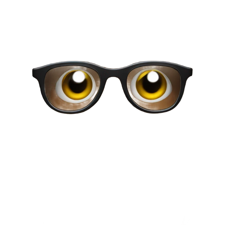 Bigfoot wearing glasses emoji