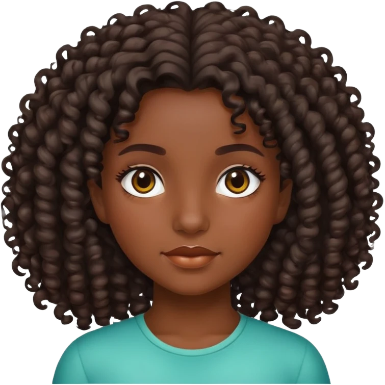 brazilian girl with curles emoji