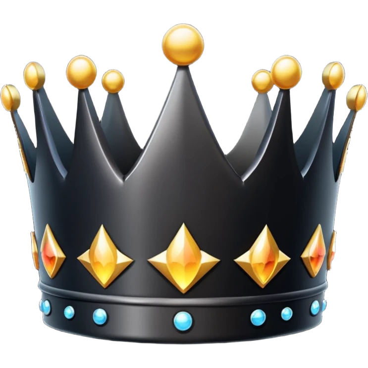 full black crown emoji