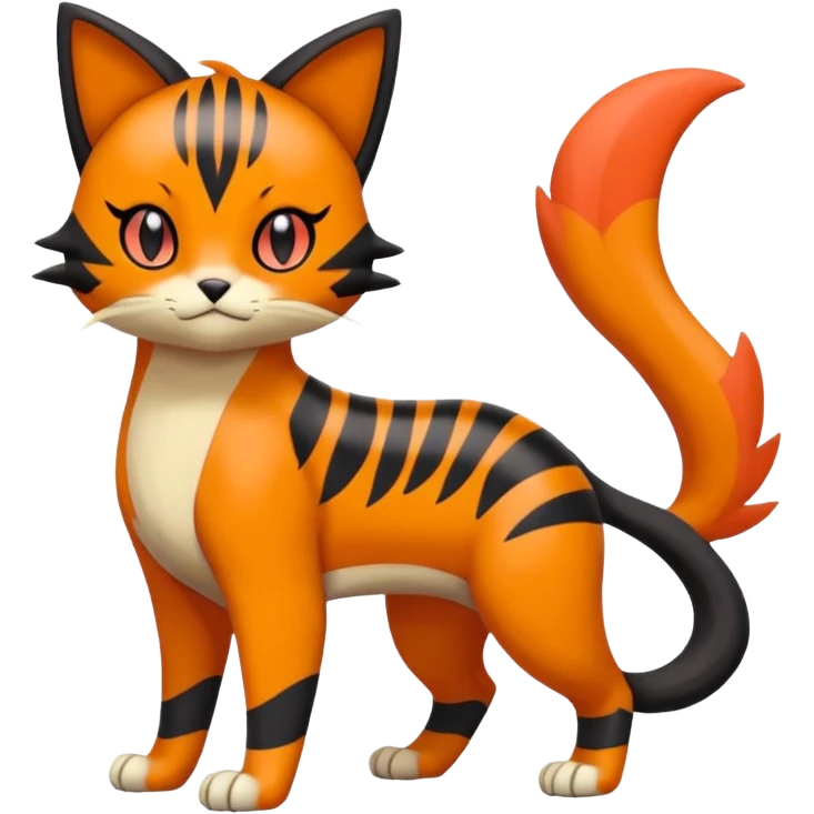 Liepard-Linoone-Litten-Skitty-Pokémon-fusion-creature (full body) emoji
