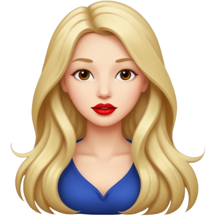 Hot girl with long hair emoji