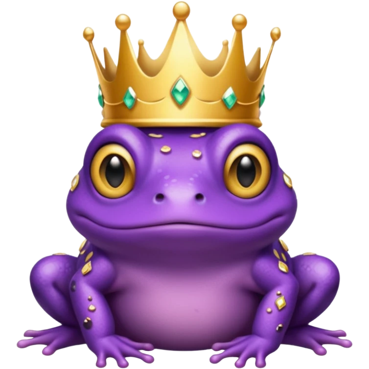 purple frog in royal outfit and  emoji