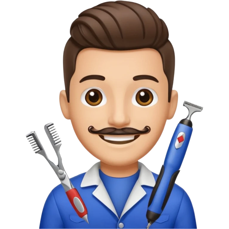 barber with clipper emoji