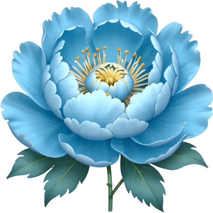 light blue peonies emoji