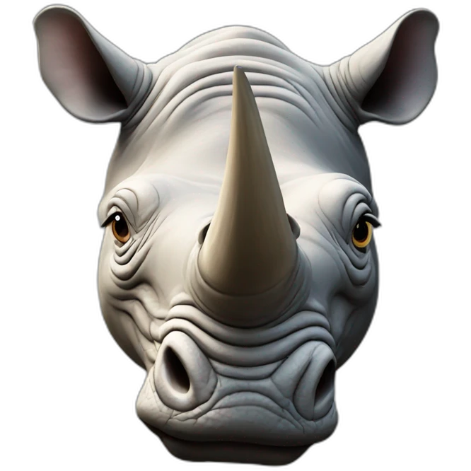rhinoceros head emoji