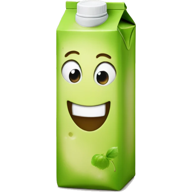 Happy apple juice box emoji