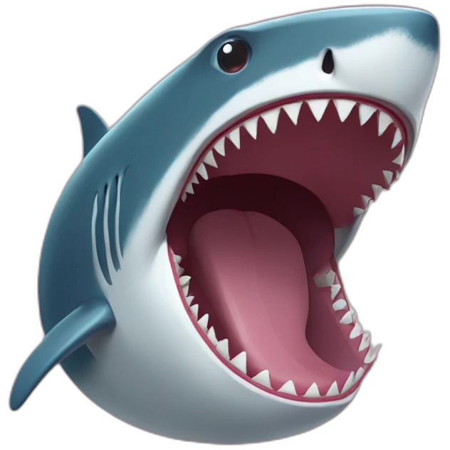 shark mouth wide open emoji
