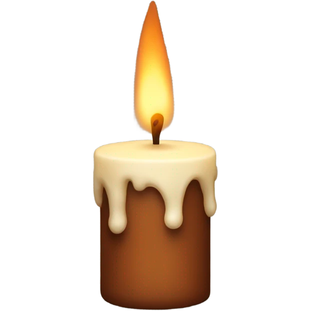 Candle with brown boel emoji