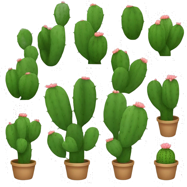 single round Nopal without pot emoji