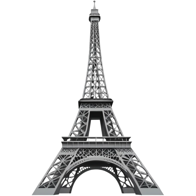 Ultra simple Eiffel Tower with most basic shape and flat colors emoji