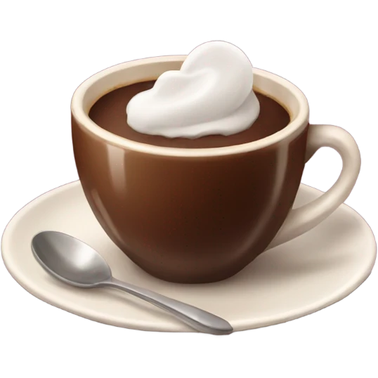 Corazón café con un chocolate  emoji