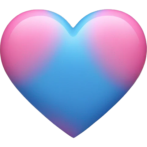Blue and pink heart emoji