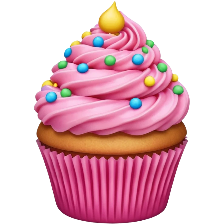 Cupcake with pink icing emoji